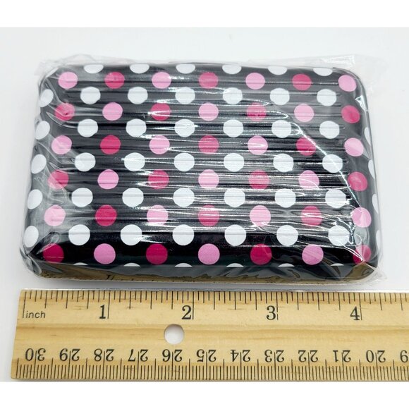 RFID Blocking Credit Card Holder Pocket Purse Case Security Wallet US Polka Dots - Picture 1 of 3